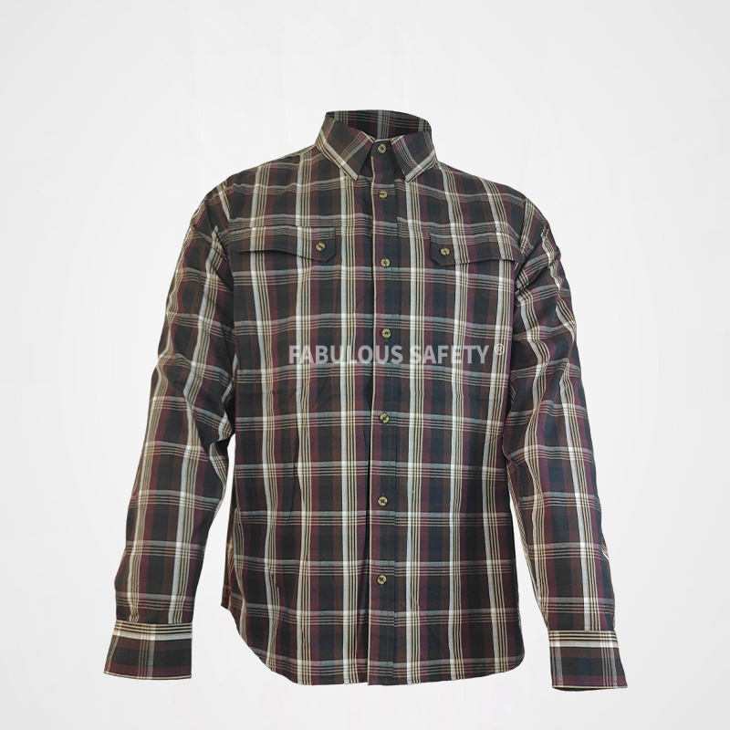 Vintage Breathable Men Long Sleeve Casual Plaid...