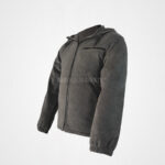 Classic biker Black leather Men Suede Jacket