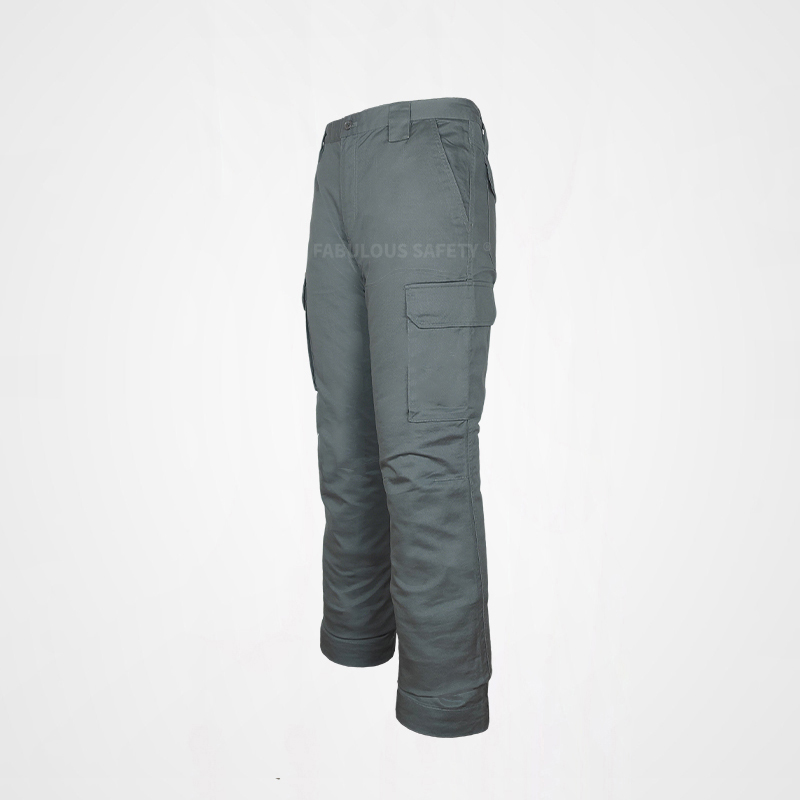 Fashion Multi Pocket Grey Cargo Pants For Mens