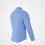 Men Solid Casual Button Down Stand Collar Shirt