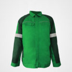 cvc cotton polyester 9oz green fire retardant jacket