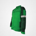 cvc cotton polyester 9oz green fire retardant jacket