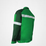 cvc cotton polyester 9oz green fire retardant jacket