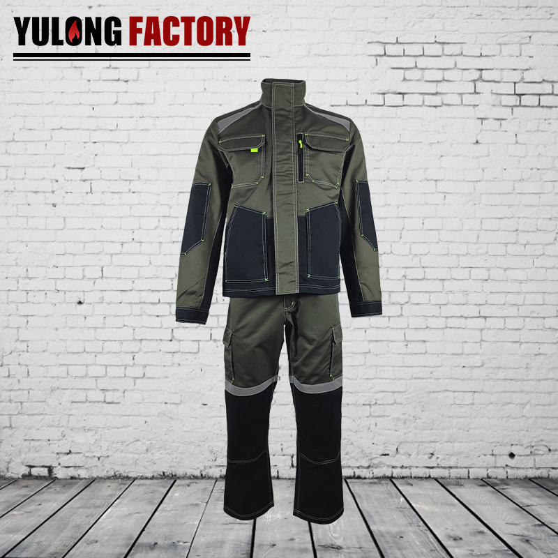 cvc cotton polyester welding safety pants and j...