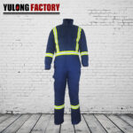 100% cotton flame resistant and telfon coverall