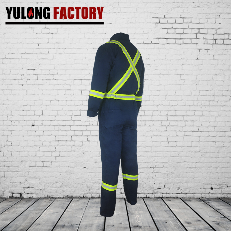 100% cotton flame resistant and telfon coverall