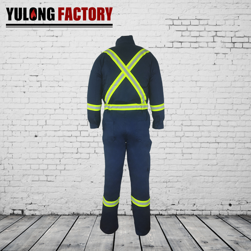 100% cotton flame resistant and telfon coverall