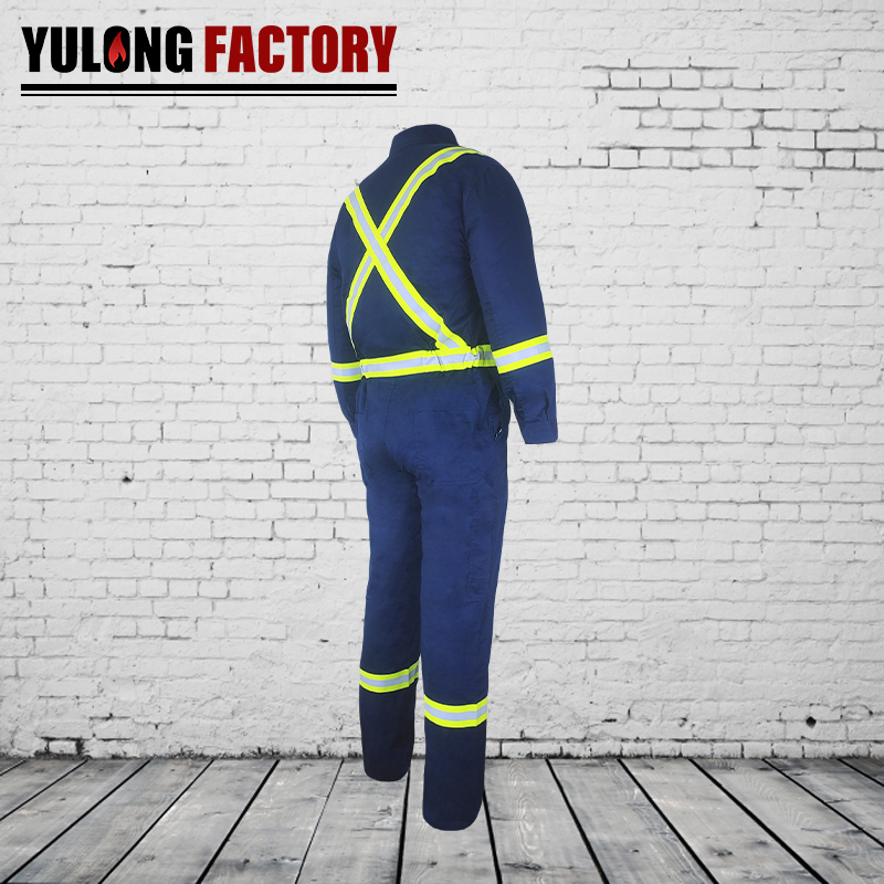 100% cotton flame resistant and telfon coverall