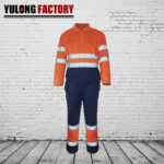 100% cotton winter fr reflective stripe coverall