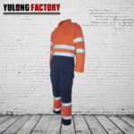 100% cotton winter fr reflective stripe coverall